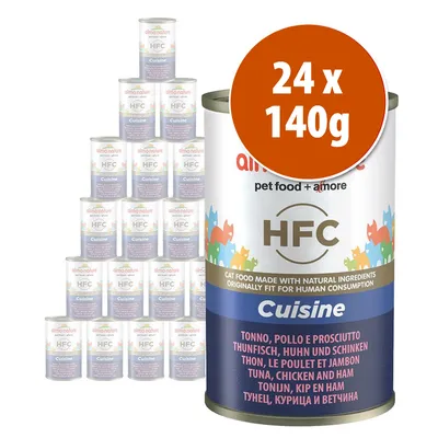 Almo Nature HFC 24 x 140 g - Pack económico - Pack misto: Atum, frango e fiambre e Atum com camarão