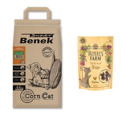 Super Benek Corn Fresh Grass Clumping Cat Litter