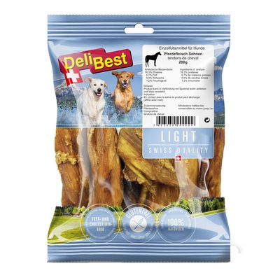 DeliBest Light Tendones de caballo para perros 200 g