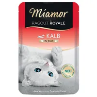Miamor Ragout Royale in Gravy tai Jelly -säästöpakkaus 44 x 100 g - vasikka, in Jelly