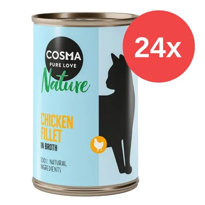 Cosma Nature Chicken Fillet in Broth, 100% natürliche Zutaten, 24x Dose.