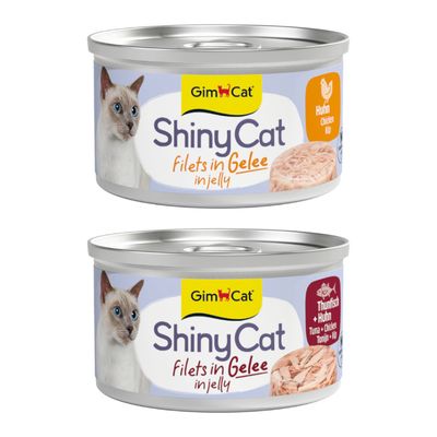 Lot GimCat ShinyCat en gelée 12 x 70 g pour chat
