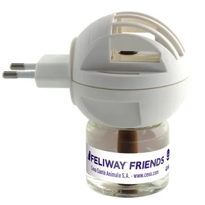 Feliway Friends diffusore con liquido, Ceva Santé Animale S.A., www.ceva.com, 48 ml.