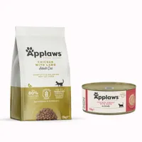 Zestaw Applaws Adult/Senior 6 kg / 7,5 kg + Applaws w bulionie 6 x 156 g w super cenie! - Adult z kurczakiem i jagnieciną, 7,5 kg + Pierś z kurczaka z kaczką, 6 x 156g