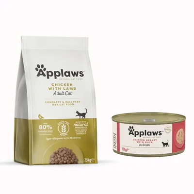 Zestaw Applaws Adult/Senior 6 kg / 7,5 kg + Applaws w bulionie 6 x 156 g w super cenie! - Adult z kurczakiem i jagnieciną, 7,5 kg + Pierś z kurczaka z kaczką, 6 x 156g Zestaw Applaws Adult/Senior 6 kg / 7,5 kg + Applaws w bulionie 6 x 156 g w super cenie! - Adult z kurczakiem i jagnieciną, 7,5 kg + Pierś z kurczaka z kaczką, 6 x 156g