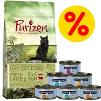 Probeerpakket: Purizon 400 g & Cosma Nature 6 x 70 g - Set 1: Purizon Adult Kip & Vis
