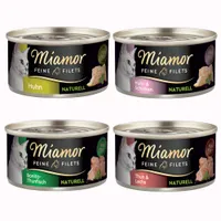 Probierpaket Miamor Feine Filets Naturelle 12 x 80 g - Mix II (4 Sorten gemischt)