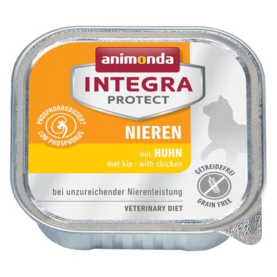 animonda INTEGRA PROTECT NIEREN mit Huhn, Low Phosphorus, Grain Free, Veterinary Diet. Текст на немски и английски език.
