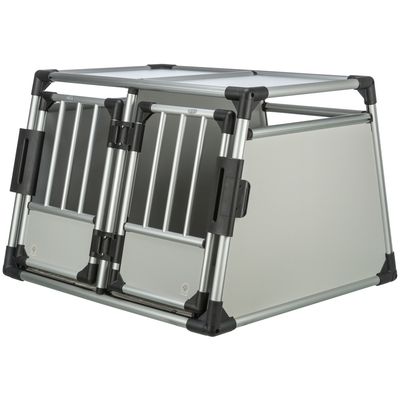 Cage de transport double Trixie pour chien - taille M-L : l 88 x P 93 x H 64 cm
