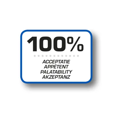 100 % ACCEPTATIE APPÉTENT PALATABILITY AKZEPTANZ