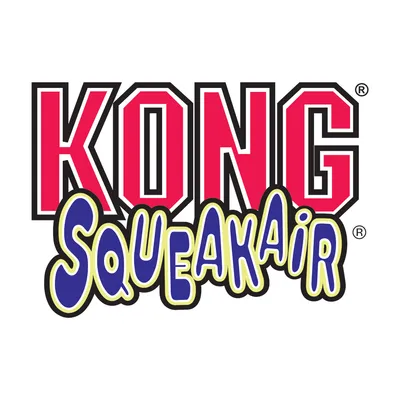 KONG Squeakair. Markenname für Haustierspielzeug.