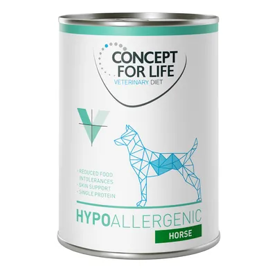 Concept for Life Veterinary Diet Hypoallergenic, hevosenliha - 24 x 400 g Concept for Life Veterinary Diet Hypoallergenic, hevosenliha - 24 x 400 g