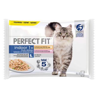Perfect Fit Sterilise Indoor Adult 1+ 4 x 85 g (Huhn & Lachs)