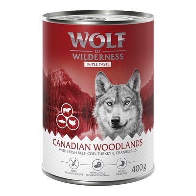 Wolf of Wilderness "Triple Taste" 6 x 400 g