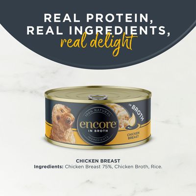Encore Dog Tin Saver Pack 48 x 156g - dog wet food - Chicken Breast with Rice