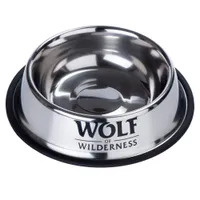Wolf of Wilderness Stainless Steel Non-Slip Dog Bowl - 0.85 litre, diameter 23cm