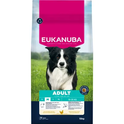 Eukanuba Premium Nutrition Adult Medium Breed с пиле - 15 кг