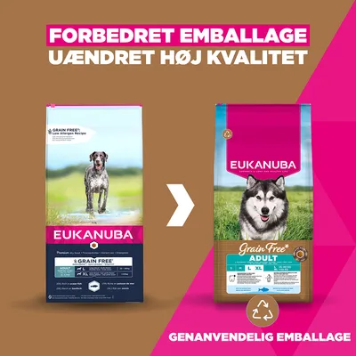 Eukanuba Grain Free Adult Large & Giant Breed Havfisk - 12 kg