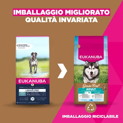 Eukanuba Grain Free Adult Large & Giant Breed Pesce Oceanico - 12 kg