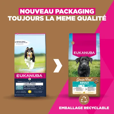Eukanuba Grain Free Adult Large Poulet - 12 kg