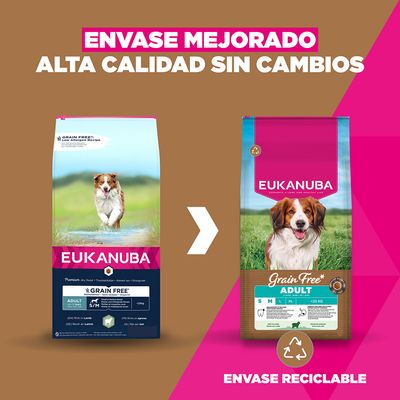 Eukanuba Grain Free Adult Small & Medium con cordero