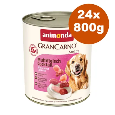 Lot économique animonda GranCarno Original 24 x 800 g - cerf, pommes