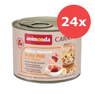 animonda Carny Single Protein Adult 24 x 200 g - Pack Ahorro - Pavo puro