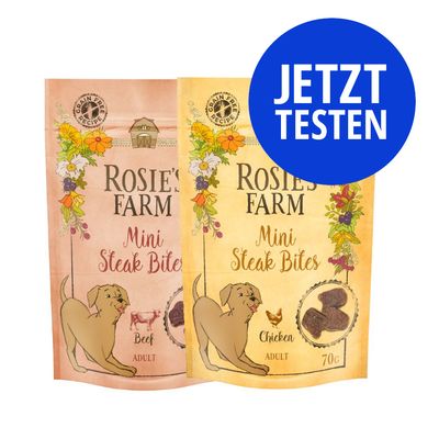 Rosie's Farm Snacks Probierpaket 2 x 70 g Mini Steak Bites