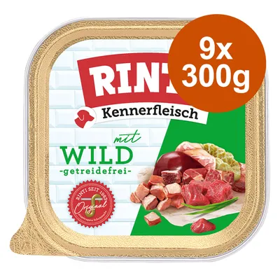 Rinti Kennerfleisch mit Wild, getreidefrei, 9 x 300g. Original seit 1893.