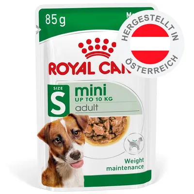 ROYAL CANIN mini adult Size S bis 10 kg, 85 g, Weight maintenance, Hergestellt in Österreich