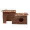 Maisonnette en rondins avec terrasse pour rongeur L 43 x l 28 x H 22 cm