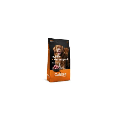 Calibra mobility + ledstøtte AND. Billede af et stykke kød og en hund på emballagen.