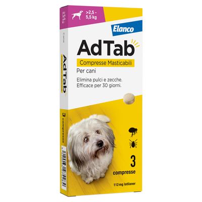 Elanco AdTab compresse masticabili per cani 2,5-5,5 kg