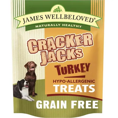 James Wellbeloved Crackerjacks Hypoallergenic Dog Treats - Turkey & Veg (225g) (Grain Free) James Wellbeloved Crackerjacks Hypoallergenic Dog Treats - Turkey & Veg (225g) (Grain Free)