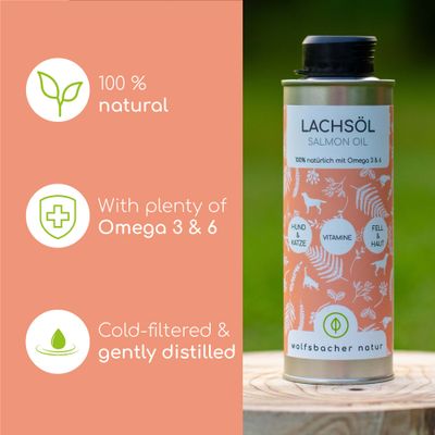 Wolfsbacher Natur laxolja för hundar