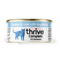 thrive Complete Adult - Chicken & Chicken Liver With Veg - 6 x 75g