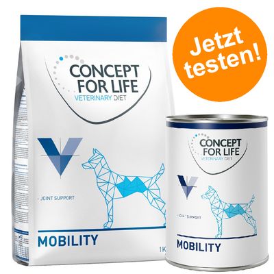 Concept for Life Veterinary Diet Mobility. Trocken- und Nassfutter für Hunde mit Gelenkunterstützung. Jetzt testen!