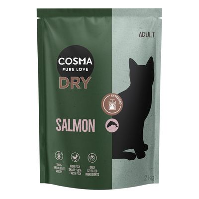 Cosma экструдированный сухой корм с лососем 2 кг