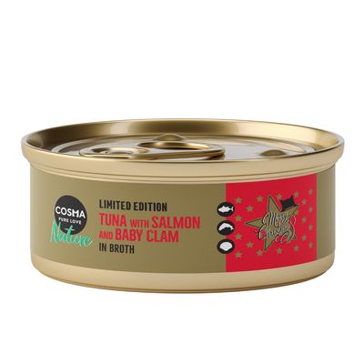 Cosma Nature Weihnachts-Edition: Thunfisch mit Lachs & Babymuschel 4 x 50 g