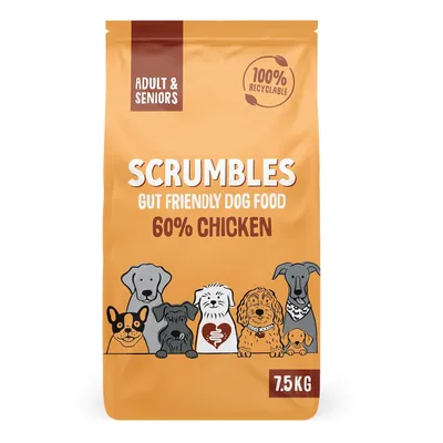 Scrumbles Adult & Senior Chicken Dry Dog Food - 7.5kg