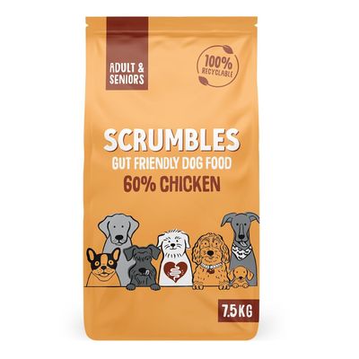 Scrumbles Adult & Senior Chicken Dry Dog Food 7.5kg