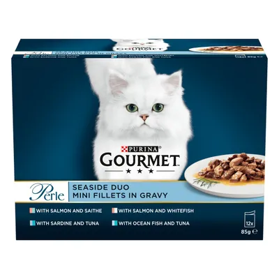 Gourmet Perle Mixed Pouches 12 x 85g - Seaside Duo in Gravy