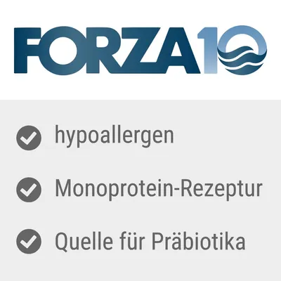 FORZA10, hypoallergen, Monoprotein-Rezeptur, Quelle für Präbiotika (texte en allemand)