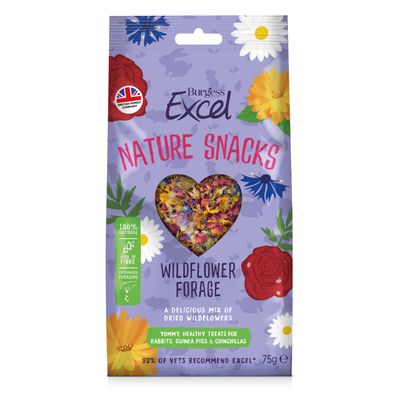 Burgess Excel Nature Snacks Wildflower Forage 75g