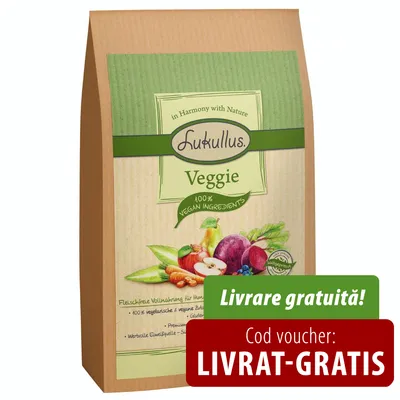 Lukullus Veggie 100% vegan ingredients, Livrare gratuită! Cod voucher: LIVRAT-GRATIS. Ambalaj cu legume vizibile pe etichetă. Lukullus Veggie 100% vegan ingredients, Livrare gratuită! Cod voucher: LIVRAT-GRATIS. Ambalaj cu legume vizibile pe etichetă.