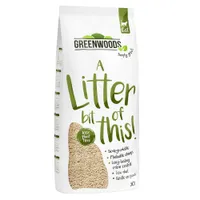Greenwoods Plant Fibre Natural Clumping Litter  - 30l (approx. 12.9kg)