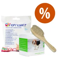 Welcome Kit Puppy & Junior Tappetini igienici + Salviette + Spazzola  - Tappetini igienici + Salviette + Spazzola