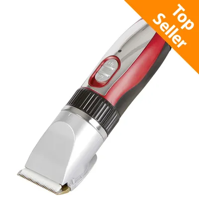 Tosatrice elettrica con corpo rosso, nero e argento, due pulsanti visibili sull'impugnatura. Etichetta arancione in alto a destra con testo: Top Seller.
