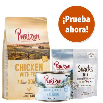 Oferta de prueba: comida para gatos Purizon, sin cereales Kitten filete de pollo con salmón - 200 g comida húmeda