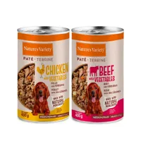 Nature's Variety Paté Medium/Maxi Adult - Pack mixto: Pollo y vacuno (6 x 400 g)